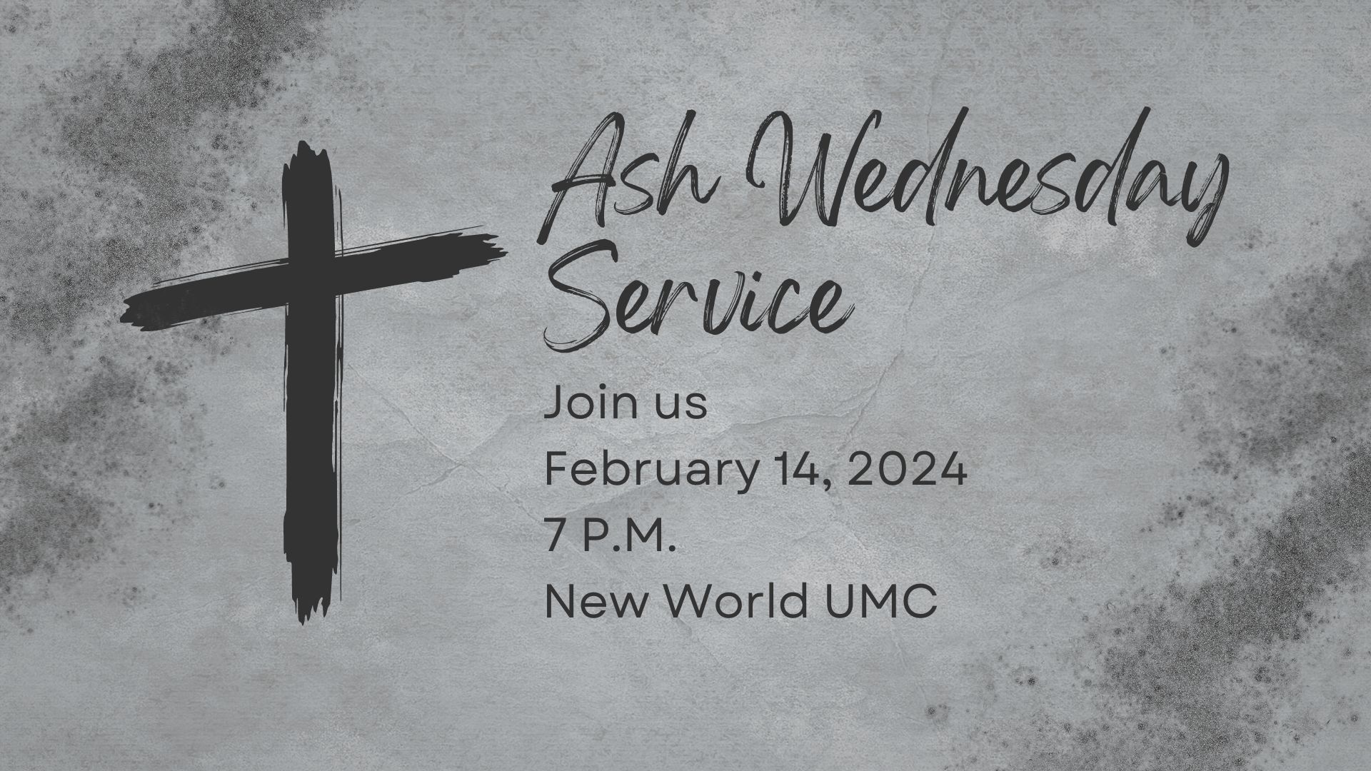 Featured image for “Ash Wednesday: Feb 14th @7P”